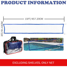 Pool Volleyball Net Replacement 3 x 15 ft Pool Volleyball Net for Inground Pools for Garden, Water Games, Outdoor