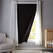Portable Minimalist Saving Noise Reducing Blackout Curtain Shade with Suction Cups, Fits Windows, 130cmx200cm,Black,1Set