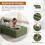 Corduroy Modular Sofa | Cloud-style Sectional 2 Seater Sofa Set Fluffy Memory Foam Cushions 6