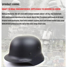 Ww2 German M35 Steel Helmets with Safety Glasses, Leather Lining, for Airsoftball CS Helmet/C