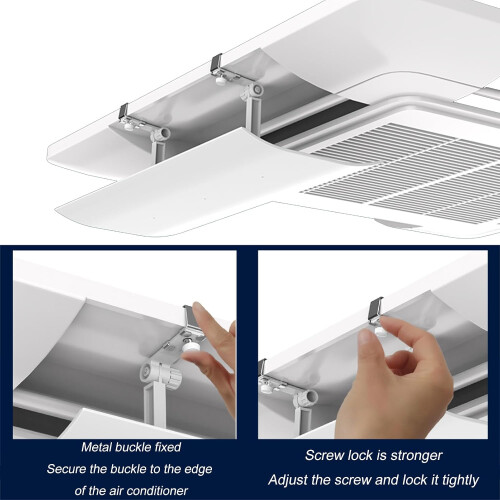 Air conditioner wind deflector for ceiling central air, adjustable antidirect air shield, 5320cm 1