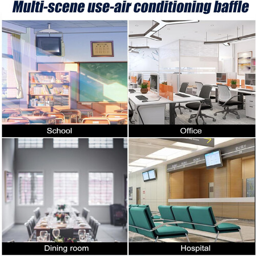 Air conditioner wind deflector for ceiling central air, adjustable antidirect air shield, 5320cm 2