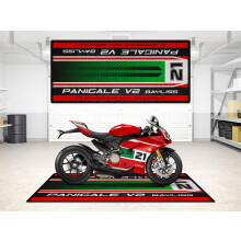 Parking Mat for V2 Bayliss Motorcycle Model, Display and Pit Mat, Washable NonSlip Carpet