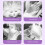 (White) Brosse à poils de chat imperméable violette, adaptée à toutes les races 3