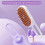 (White) Brosse à poils de chat imperméable violette, adaptée à toutes les races 4