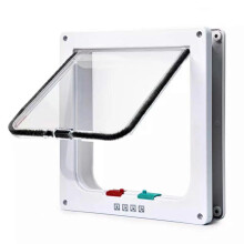 (Medium) XL Pet Door with 4-Way Lock Easy Install for Cats Dogs Secure Entry Exit Indoor Outdoor