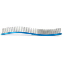 (Blue) Red Pet Deshedding Comb for Dogs & Cats Puppy Kitten Fur Removal Brush Grooming Tool