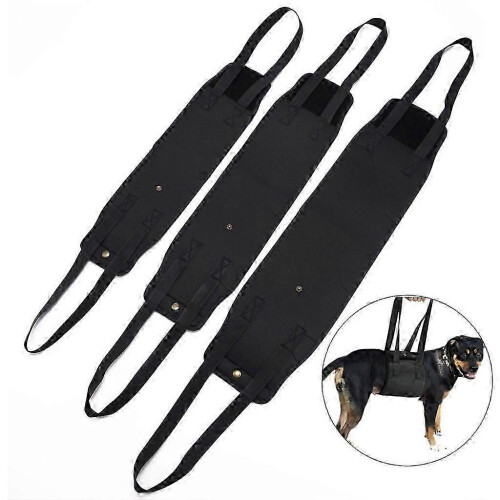 (Black, M) Dog Support Sling with Front Clip Handle No Pull for Elderly Disabled Pets Most Sizes 1