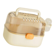 (Yellow) Lightweight Hamster Home Portable Safe Lock Breathable Easy Clean with Water Supply Gray