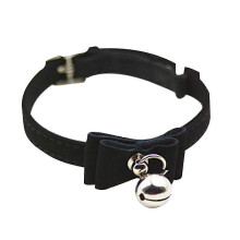 (black) Pettorina regolabile con campanellino e collare riflettente a 6 colori per cani, gatti e cuccioli.
