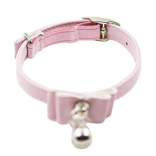 (pink) Pettorina regolabile con campanellino e collare riflettente a 6 colori per cani, gatti e cuccioli.