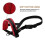 (M red) Black Durable Head Strap Muzzle for Small Medium Large Dogs 2