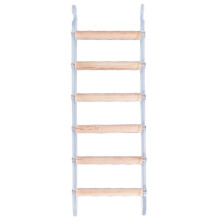 (6th floor ladder) Multifunctional Parrot Stand Ladder Hammock Toy Branch Scratchers for Conure Lovebirds