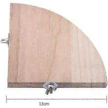 (13*13cm) 2 Pack Wooden Fan Shape Bird Perch Stand Platform for Parrot Hamster Squirrel Cage Playground Accessories