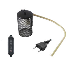 (timer) ReptileTerrariumLampGuardDomeCoverFireProtectionEasyMount HeatDistributionEnhanceMulticolor