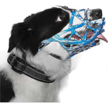 (Camo Blue, XL) Anti-Biss-Maulkorb für große Hunde mit verstellbaren Riemen - Yezi