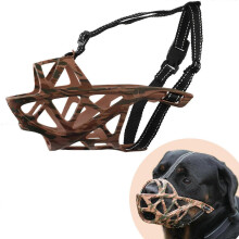 (Camo Brown, M) Anti-Biss-Maulkorb für große Hunde mit verstellbaren Riemen - Yezi