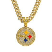 Creative Round Disc Pendant Hip Hop Necklace Urban Trend Fashion Accessory for Men & Women