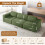 Corduroy Modular Sofa | Cloud-style Sectional 3 Seater Sofa Set Fluffy Memory Foam Cushions 3