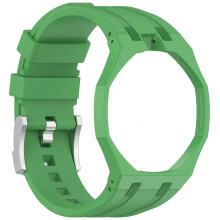 (yellow-12) 2-in-1 PC Case and Silicone Strap Modification Accessories, Compatible with Swatch X AP Royal Pop Pocket Watch to Wristwatch Conversion