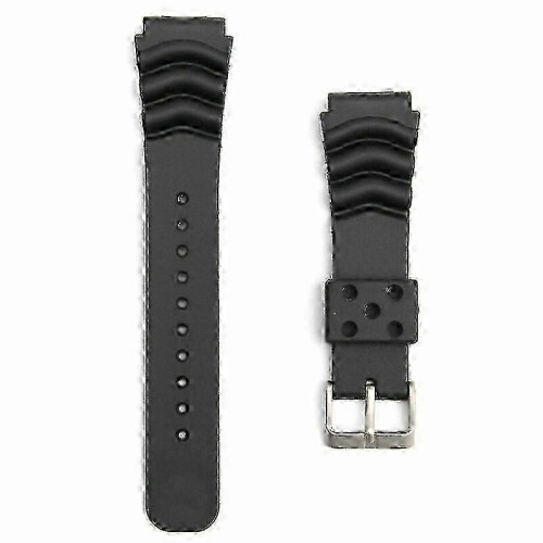 SEIKO DIVER'S Watch Band in Black Rubber Replacement strap for 22MM Size
