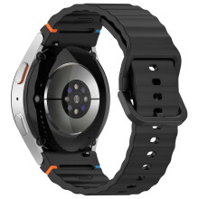 Watch Band for Samsung Galaxy watch 7 40mm/watch 7 44mm Wave pattern strap black
