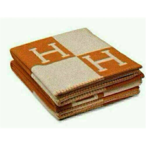(Orange) NewWool Cashmere Throw Plaid Blankets pillow Sofa Bedding Shawl Gift