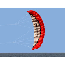 Huya Force 2.5m Dual Line Stunt Sport Kite with Handle 30m String, Kite Surfing on the Beach, Outdoor Park Garden Games Fun L red Ref: 2278