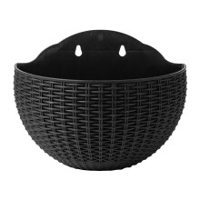 Hanging Flower Basket, Rattan Style Hanging Basket, Semicircular Plant Basket