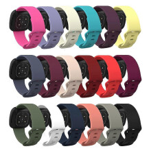 (L, black) Silicone Bracelet Strap For Fitbit Versa 3/4 Smart Watch Band Replacement Watchband For Fitbit Sense