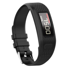 (Black) for Vivofit 1/2 Silicone Watch Band Strap Wristband Bracelet Wear-resist