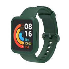 (Pine Needle Green/Green/Green, Green) For Xiaomi Redmi Watch 2/Redmi Watch 2 Lite Solid Color Silicone Watch Band Strap Drop-proof Watch C