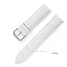 (20mm, white) Soft Leather Watch Band 16mm 18mm 20mm 22mm Litchi Pattern Bracelet Universal Waterproof Belt Replacement Wrist Strap Watchbands