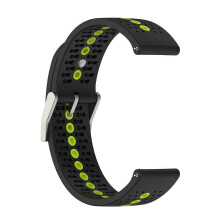 (Black) Dual-Color Silicone Watch Strap For Suunto Race2 / Run/ Race S / Race / Vertical /9 Peak ,22Mm White