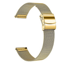 (Gold, Multicolor) For Garmin Venu 2S Milanese Anti-sweat Mesh Band 18mm Stainless Steel Watch Strap