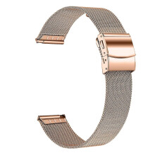(Rose Gold, Multicolor) For Garmin Venu 2S Milanese Anti-sweat Mesh Band 18mm Stainless Steel Watch Strap