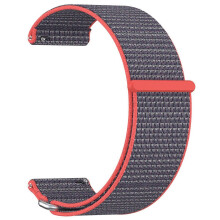 (Hot Pink, Multicolor) For Garmin Venu X1 Wrist Strap Magic Tape Nylon Loop Watch Band with Metal Ring