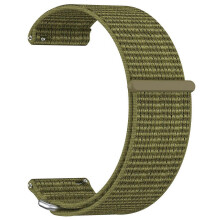 (Olive Green, Multicolor) For Garmin Venu X1 Wrist Strap Magic Tape Nylon Loop Watch Band with Metal Ring