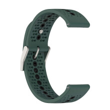 (Olive Green) Dual-Color Silicone Watch Strap For Suunto Race2 / Run/ Race S / Race / Vertical /9 Peak ,22Mm White