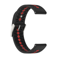 (Black Orange) Dual-Color Silicone Watch Strap For Suunto Race2 / Run/ Race S / Race / Vertical /9 Peak ,22Mm White
