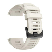 (White) Compatible For Garmin Instinct Silicone Watch Band Replacement Sporty Wrist Strap