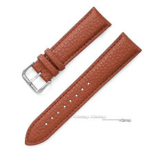 (22mm, light brown) Soft Leather Watch Band 16mm 18mm 20mm 22mm Litchi Pattern Bracelet Universal Waterproof Belt Replacement Wrist Strap Watchbands