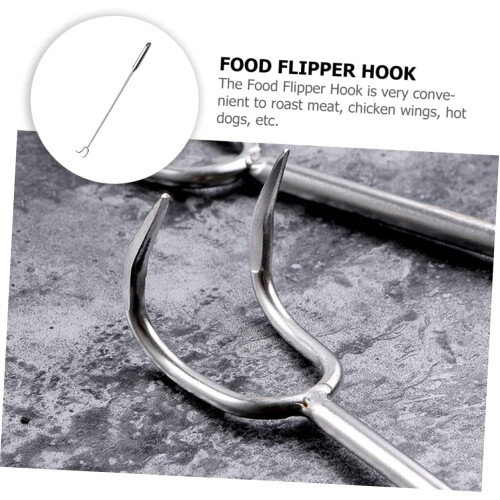 Grill Turner Hook Stainless Steel Silver 2
