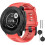 (Flame Red) ZRUXE Soft Silicone Replacement Watch Strap for Garmin Instinct/ Solar/ Tactical 1