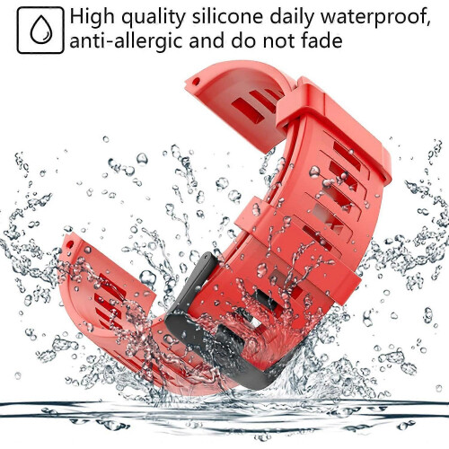 (Flame Red) ZRUXE Soft Silicone Replacement Watch Strap for Garmin Instinct/ Solar/ Tactical 1