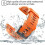 (Orange) ZRUXE Soft Silicone Replacement Watch Strap for Garmin Instinct/ Solar/ Tactical 2