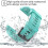 (Mint Green) ZRUXE Soft Silicone Replacement Watch Strap for Garmin Instinct/ Solar/ Tactical 2