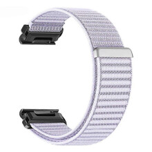 (Purple) 22mm Wrist Strap Compatible For Garmin Fenix 7 / 7 Pro / 6 / 6 Pro / 5 Plus Magic Tape Nylon Woven Watch Band