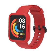 (Red/Black/Red, Multicolor) For Xiaomi Redmi Watch 2/Redmi Watch 2 Lite Solid Color Silicone Watch Band Strap Drop-proof Watch C