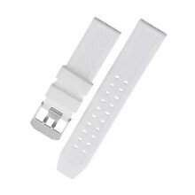 (White Silver Buckle) 23mm Silicone Waterproof Watch Strap Compatible for Luminox 1800 3050 3080 3150 8800 Series